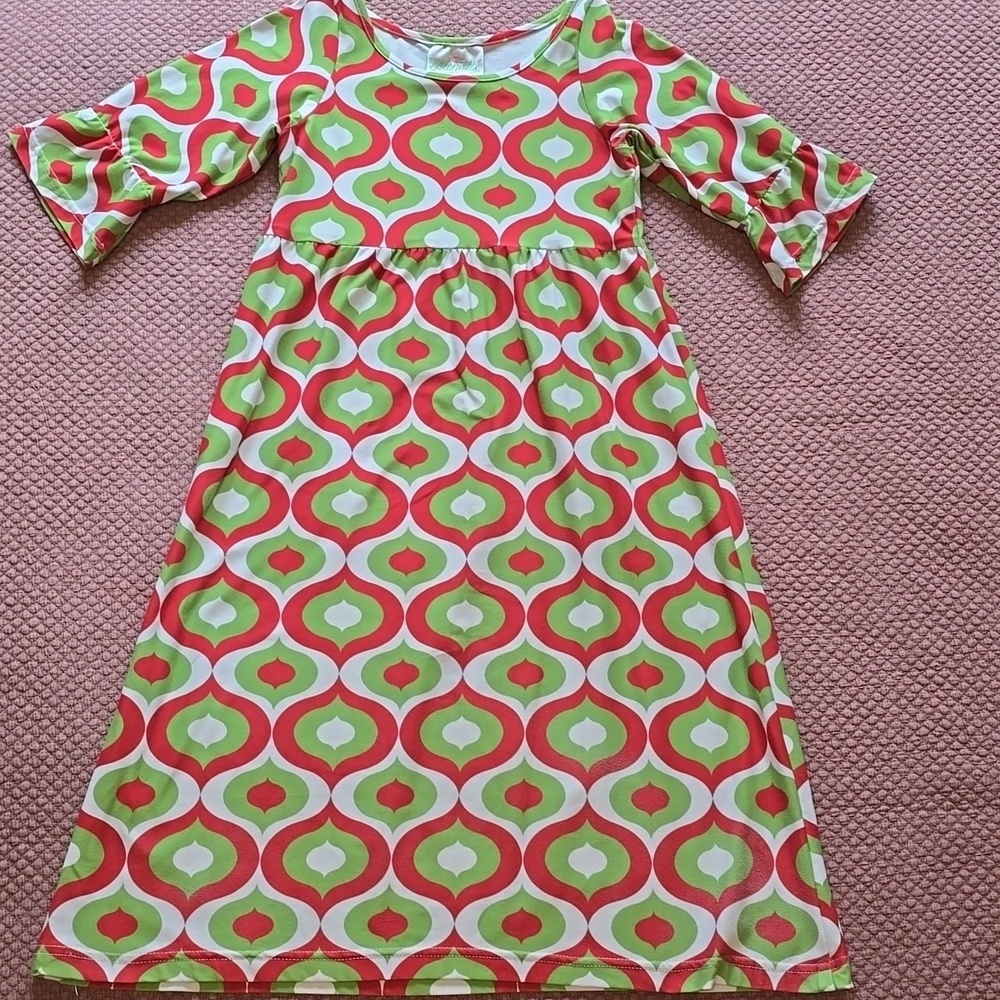 Lolly Wolly Doodle Vibrant Patterned Holiday Dress - Picture 2 of 16
